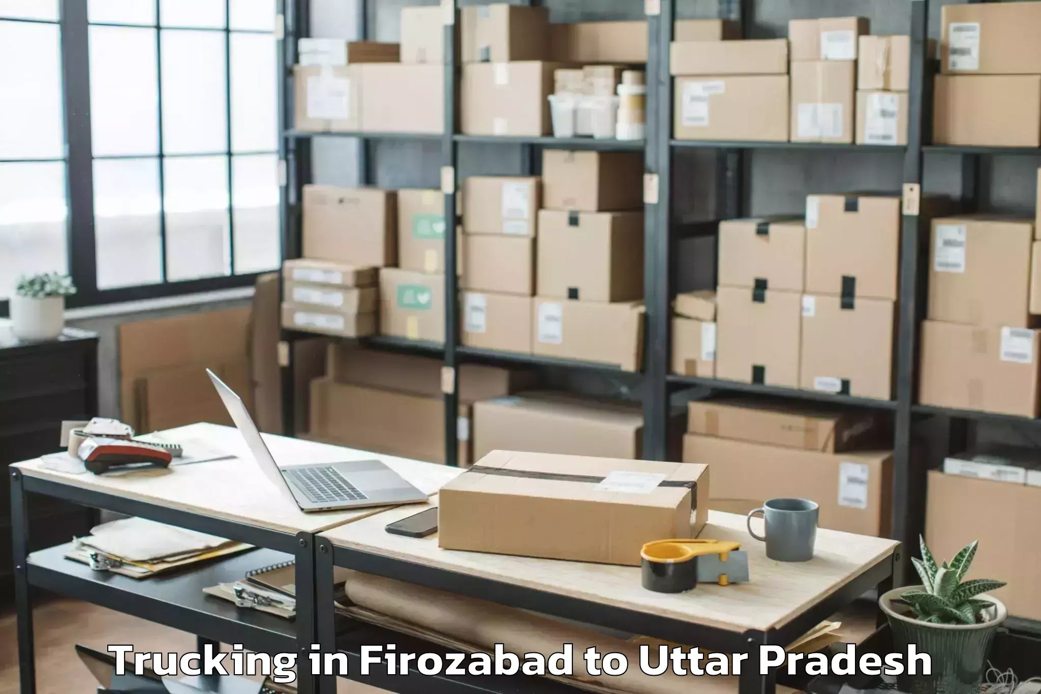 Top Firozabad to Gopiganj Trucking Available